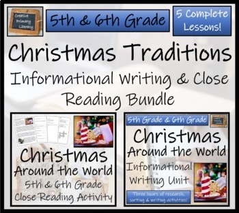Preview of Christmas Around the World Close Reading & Writing Bundle 5th & 6th Grade