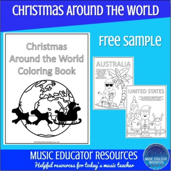 Preview of Christmas Around the World Coloring Book Samples