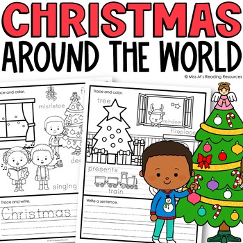 Preview of Christmas Around the World Coloring Pages Christmas Writing Activities