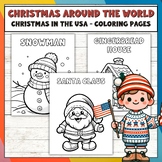 Christmas Around the World Coloring Pages: Xmas in the USA
