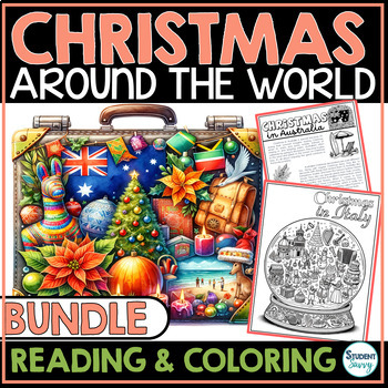 Preview of Christmas Around the World Coloring Sheets Traditions Holidays Passports Reading