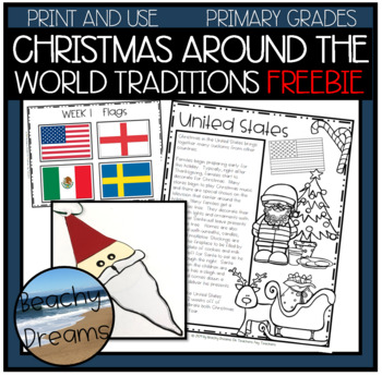 Preview of Christmas Around the World Craft FREEBIE | Holiday Traditions 