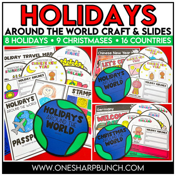 Preview of Christmas Around the World Craft & Holidays Around the World Slides
