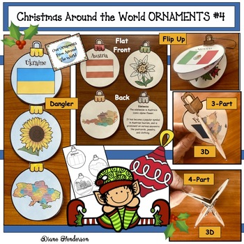 Preview of Christmas Around the World Crafts Christmas Ornaments #4