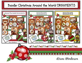 Preview of Christmas Around the World Crafts Christmas Ornaments BUNDLE #1
