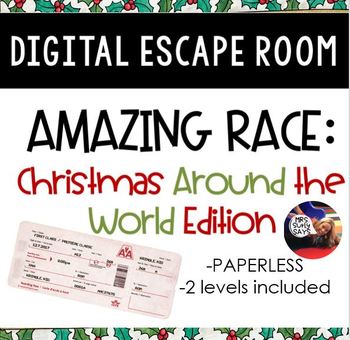 Preview of Christmas Around the World DIGITAL Escape Room: Amazing Race Breakout