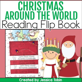 Preview of Christmas Around the World Reading Flip Book with Craft and Writing Activities