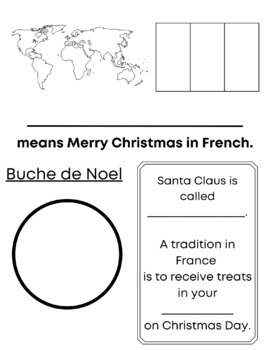 Preview of Christmas Around the World - France worksheet