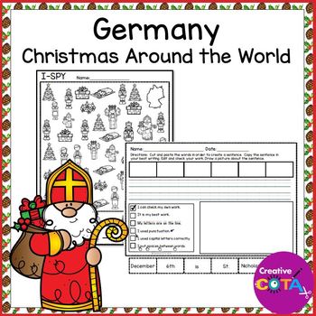 Preview of Christmas Around the World Germany Activities and Worksheets