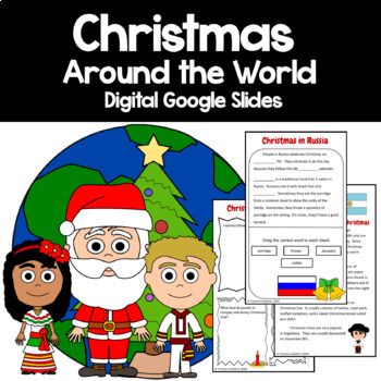 Preview of Christmas Around the World Google Slides | Reading Writing Activities