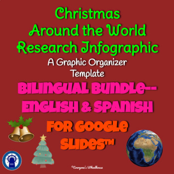 Preview of Christmas Around the World Infographic Bilingual Bundle for Google Slides™