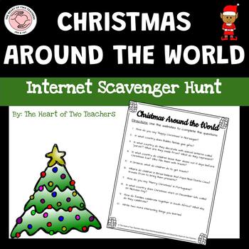 Preview of Christmas Around the World Internet Scavenger Hunt (Grades 3-7)