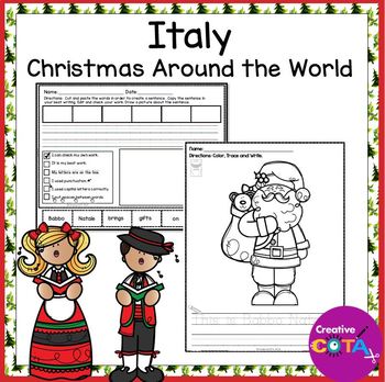 Preview of Christmas Around the World Italy Activities and Worksheets