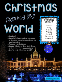 Preview of Christmas Around the World Lapbook and Close Reading Passages