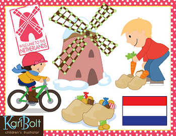 Preview of Christmas Around the World Netherlands/Holland Clip-Art