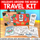 Christmas Around the World Passport Suitcase Brochures and