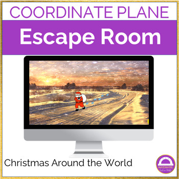 Preview of Math Christmas Around the World | Coordinate Plane Digital Escape Room