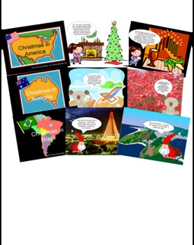 Preview of Christmas Around the World Powerpoints AND Flippy Book Bundle