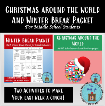 Preview of Christmas Around the World Project/ Winter Break Packet: For Middle Schoolers