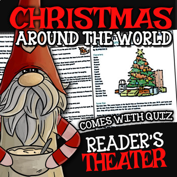 Preview of Christmas Around the World Reader's Theater ☆ with Christmas Song & Lyrics Sheet