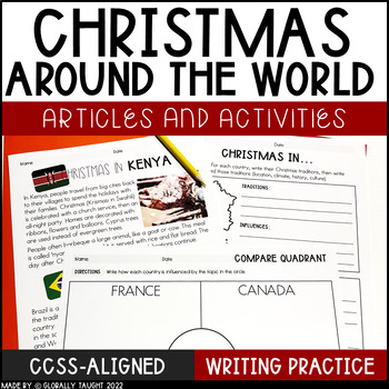 Preview of Christmas Around the World Reading & Activities - Christmas Writing Activity