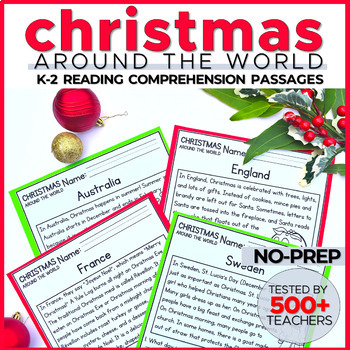 Christmas Around the World Reading Comprehension Passages (K-2 ...