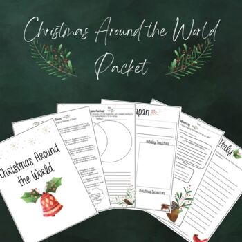 Preview of Christmas Around the World Reading, Research, and Writing Packet