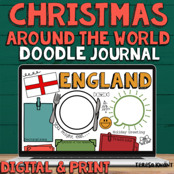 Preview of Christmas Around the World Research Doodle Project Activity | Print and Digital