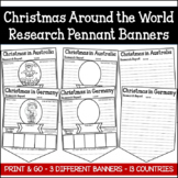 Christmas Around the World Research Pennant Banner Project