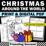 Christmas Around the World Research Projects Vocabulary Wo