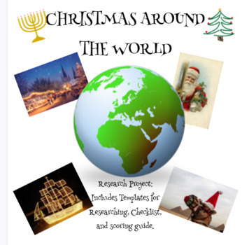 Preview of Christmas Around the World Research Templates