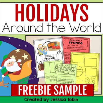 Preview of Holidays Around the World - Christmas Around the World Freebie, France Christmas