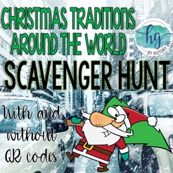 Preview of Christmas Around the World Scavenger Hunt {With and Without QR Codes}