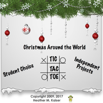 Preview of Christmas Around the World Tic Tac Toe Choice Board