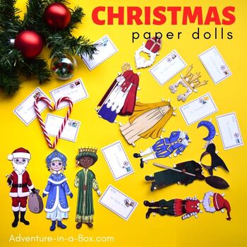 Preview of Christmas Around the World Traditions with Printable Dress-Up Dolls