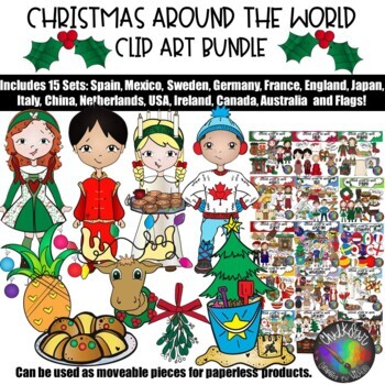 Preview of Christmas Around the World Utimate Clip Art Bundle - Chalkstar Graphics