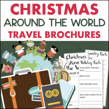 Preview of Christmas Traditions Around the World Travel Brochure Country Research Project
