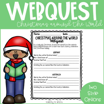 Preview of Christmas Around the World Webquest FREEBIE