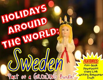 Preview of Christmas Around the World | Winter Holidays: Sweden + PowerPoint