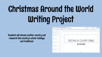 Preview of Christmas Around the World Writing Template