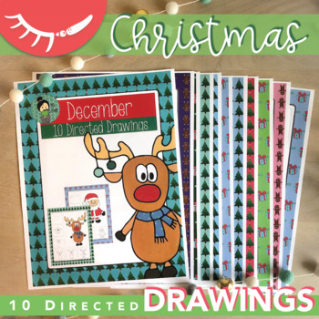 Preview of Christmas Art Activities │Christmas Directed Drawing