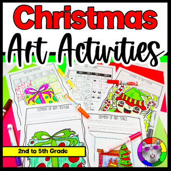 Preview of Christmas Art Lesson Activity Booklet, Christmas Activities, Worksheets