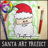 Christmas Art Lesson, Santa Art Project Activity for Elementary
