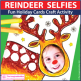 Winter Holiday Cards Craft Activity, Reindeer Selfie Chris