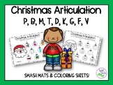 Christmas Articulation: Smash Mats & Coloring Sheets for E
