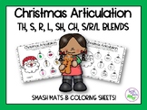 Christmas Articulation: Smash Mats & Coloring Sheets for L