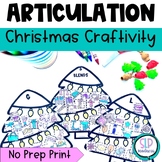 Christmas Articulation Worksheets and Craftivity l No Prep