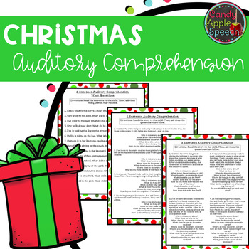 Preview of Christmas Auditory Comprehension Pack