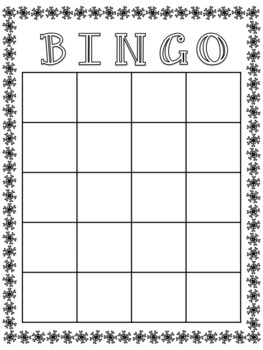 Christmas BINGO {Create your own} by The Littlest Chicken | TpT