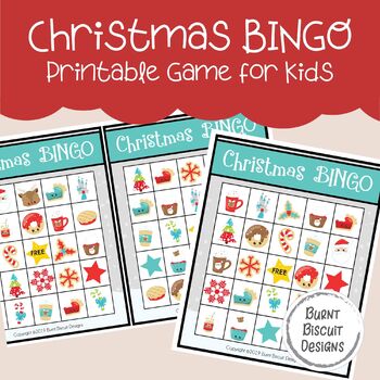 Christmas BINGO Printable Game by The Worksheet Studio | TpT